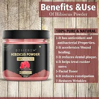 Desi Crew 100% Pure  Natural Hibiscus Powder For Deep Cleansing, Exfollating  Detoxifying Skin Face Pack 200 GM-thumb1