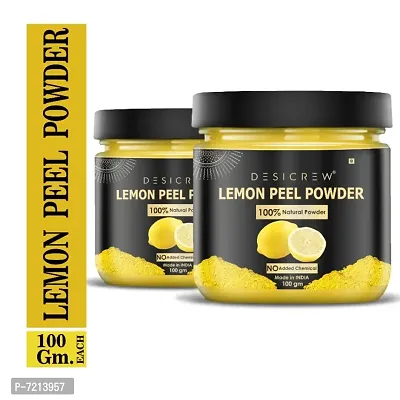 Desi Crew 100% Pure  Natural Lemon Peel Powder Combo Pack of 1Jars of 200 gms