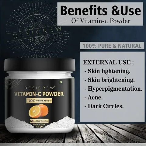 Desi Crew 100% Pure Vitamin C Powder For Skin Brightness And Fairness