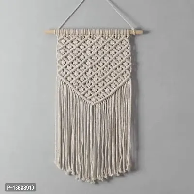 Designer White Fabric Wall Hanging For Home Decoration