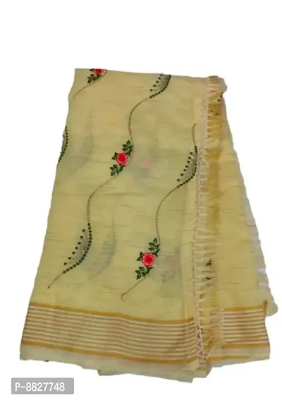 Trendy Chanderi Cotton Saree with Blouse Piece for Women
