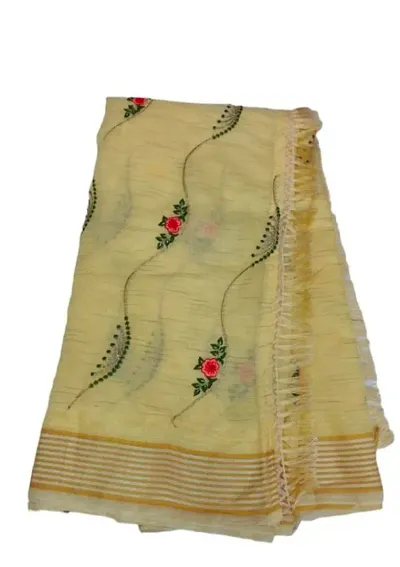 New In Chanderi Cotton Saree with Blouse piece 