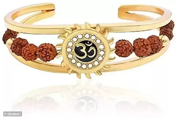 Stylish Alloy Religious Spiritual Rudraksha Unisex Bracelet-thumb0