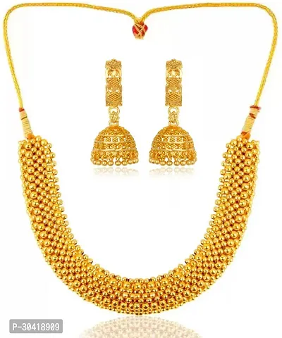 Stylish Gold Plated Alloy Jewellery Set For Women-thumb0