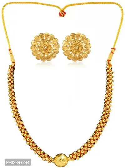 Stylish Golden Brass  Jewellery Set For Women-thumb0