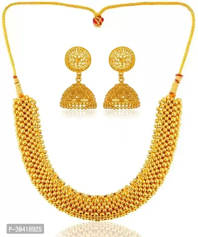 Stylish Gold Plated Alloy Jewellery Set For Women-thumb0