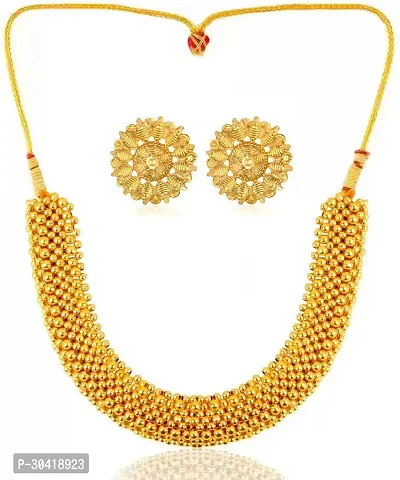 Stylish Gold Plated Alloy Jewellery Set For Women-thumb0