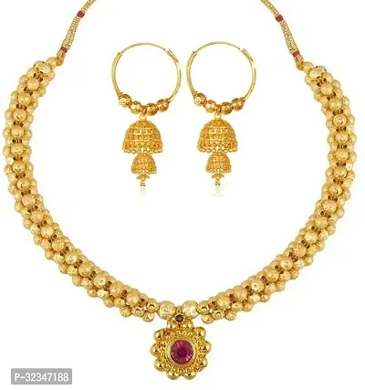 Stylish Golden Brass  Jewellery Set For Women