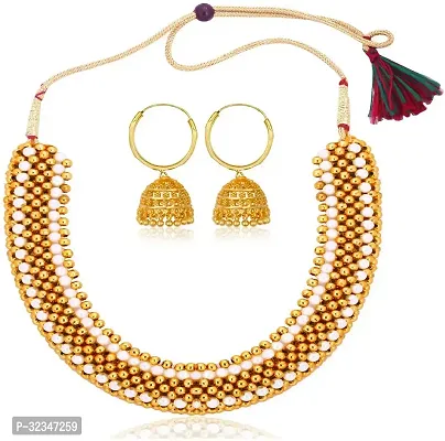 Stylish Golden Brass  Jewellery Set For Women