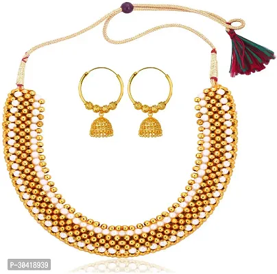 Stylish Gold Plated Alloy Jewellery Set For Women-thumb0