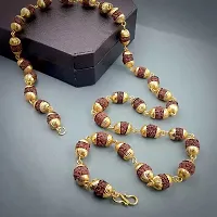 Gold Plated Rudraksha Beads Mala For Men And Women-thumb3