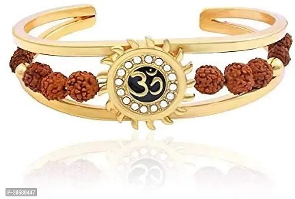 Stylish Alloy Religious Spiritual Rudraksha Unisex Bracelet-thumb0