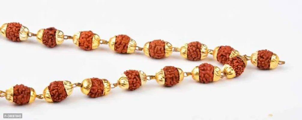 Gold Plated Original Rudraksha Beads Mala For Men And Women-thumb4