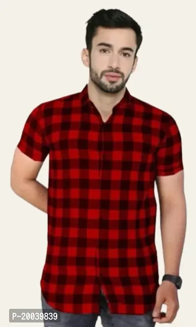 Mens Checkered Slim fit Casual Shirt-thumb0