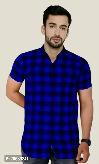 Mens Checkered Slim fit Casual Shirt-thumb0