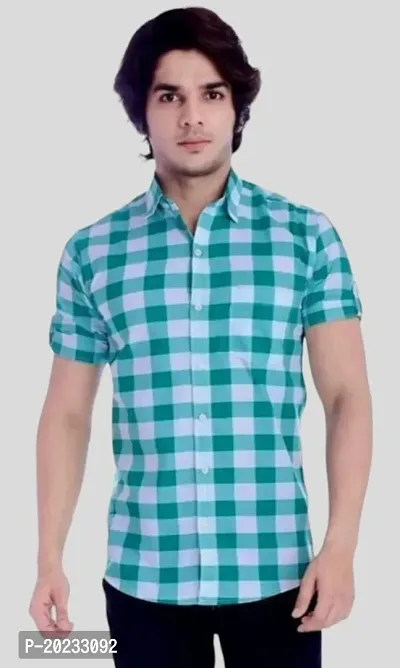 Stylish Premium Cotton Printed Mens Shirt / Designer checks SHIRT / Mens Cotton CHECKS Half Sleeve Shirts