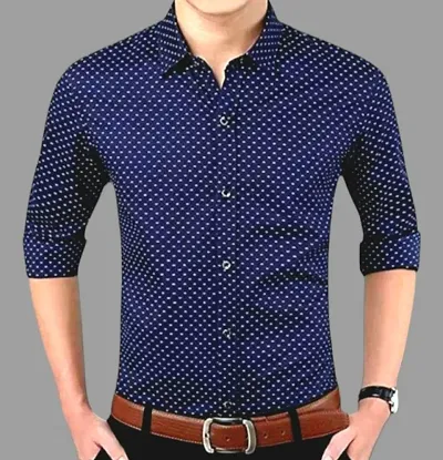ZAKOD Latest Collection Polka Print Cotton Shirts for Men,Regular Wear Shirts for Men,Available Sizes M=38,L=40,XL=42