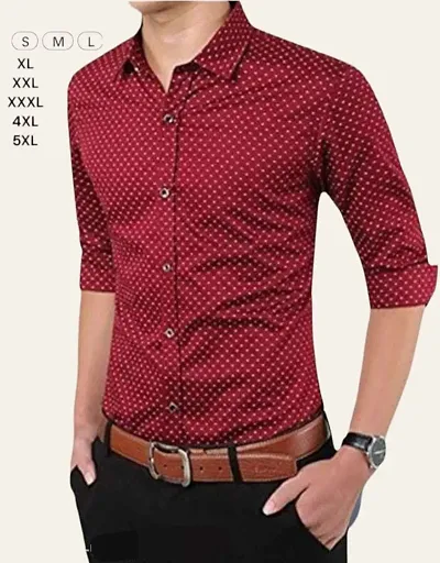 ZAKOD Polka Print Shirts for Men,100% Cotton Shirts,Available Size M=38,L=40,XL=42