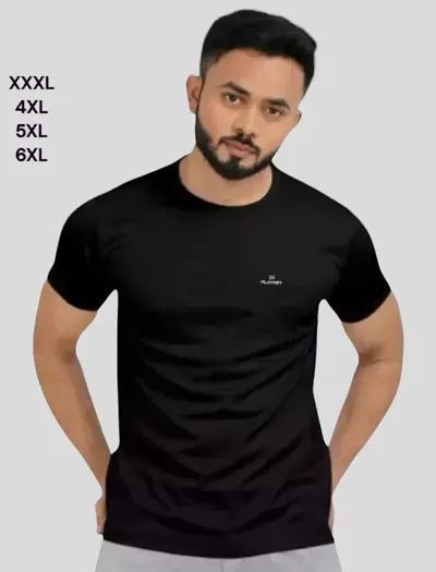 Comfy Latest Solid Round Neck Half Sleeve T-shirts For Men