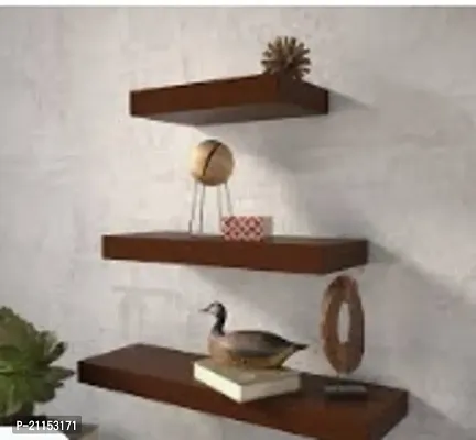 Premium Quality Wood Shelves Decor for Living Room, Bedroom, Bathroom Pack Of 1-thumb0