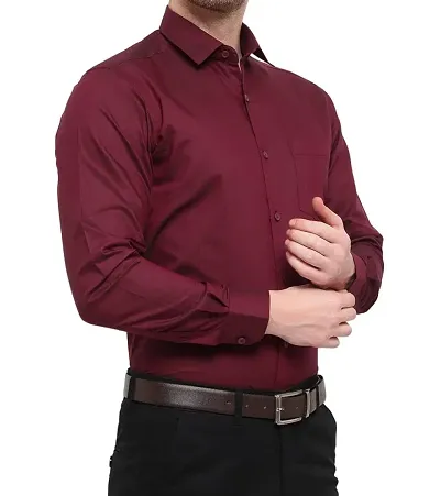 Men's Regular Fit Full Sleeve Cutway Collar Summer Wear Shirt