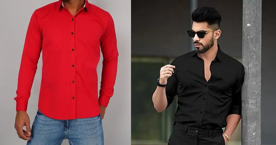 Trendy Polyester Long Sleeves Casual Shirt 