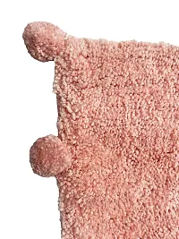 Beautiful Pink Polyester Blend Rugs For Home Bath Room Floor Size 20 x 32 Inches-thumb2