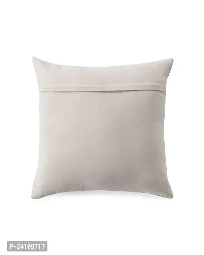 Stylish Home Decorative Cotton Knitting Diamond Cushion Cover Set of 1-18x18 Inches-Ivory-thumb3