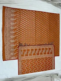 Elegant Brown Cotton Printed Dress Material with Dupatta For Women-thumb1