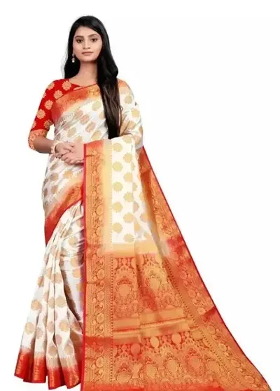 Kanjivaram Silk Zari Woven Saree With Blouse Piece