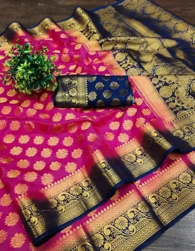 Banarasi Design Art Silk Jacquard Sarees with Blouse Piece