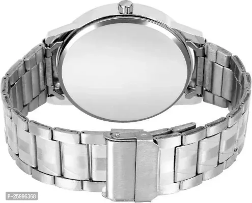 Elegant Silver Metal Watch With Bracelet For Men-thumb2
