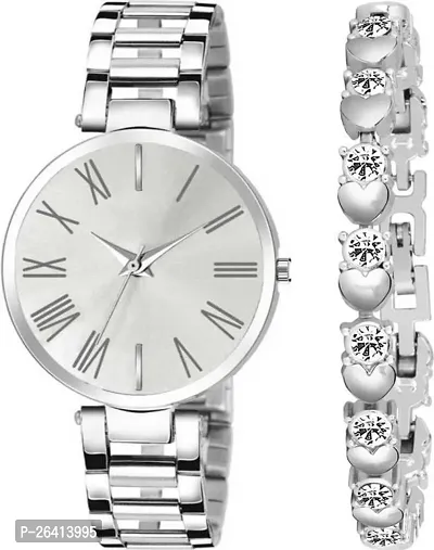 ONIR Enterprise Stylish Silver Silicone   For Women