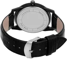 Elegant Black Metal Watch With Bracelet For Men-thumb1