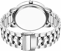 Elegant Silver Metal Watch For Men-thumb1