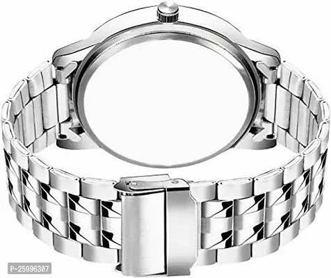 Elegant Silver Metal Watch For Men-thumb2