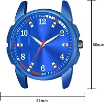 Elegant Blue Metal Watch With Bracelet Combo For Men-thumb1