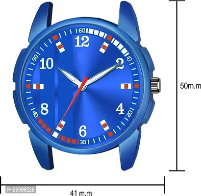 Elegant Blue Metal Watch With Bracelet Combo For Men-thumb2