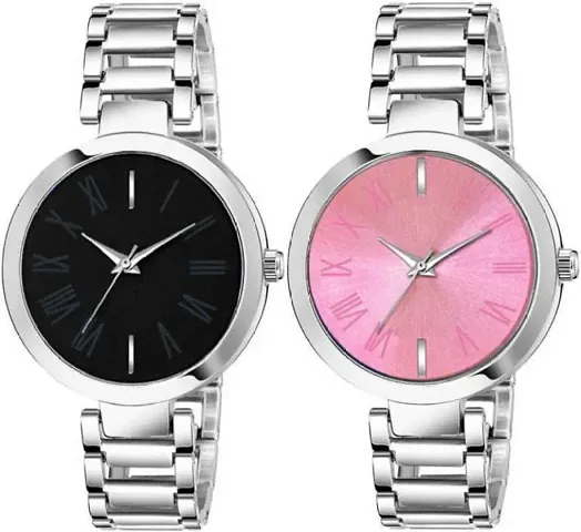 Stylish Metal Analog Watches For Women Pack Of 2