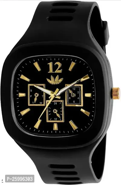 Elegant Black Metal Watch For Men-thumb0