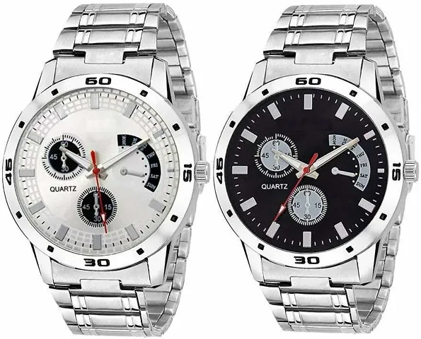 Elegant Metal Watch Combo For Men