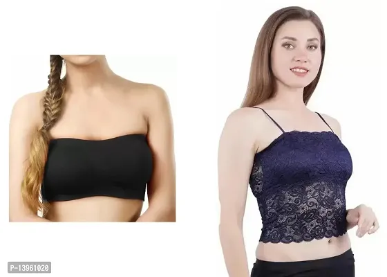 Buy Combo Of Women Bandeau/Tube Non Padded Bra And Women Bandeau/Tube Lightly  Padded Bra (Pack Of 2) Online In India At Discounted Prices