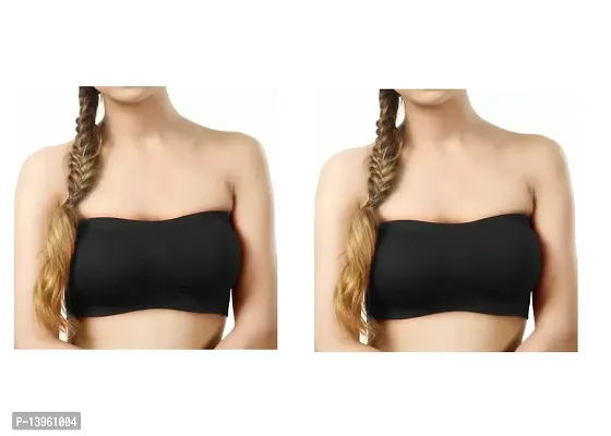 Set Of 2 Women Bandeau/Tube Non Padded Bra