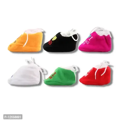 Kids shoes /Kids Footwear/Baby shoes/ Baby Booties/ Booties/ New born baby shoes for baby boy and baby girl with fancy bunny (up to 0-6 months I Pack of 6 I Multicolor I Length - 10.5 cm head to toe I-thumb4
