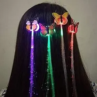 ARV LED Fiber Hair Light Up Hair Barrettes, Multicolor Flash Barrettes Clip Braid Hair Clip  (Multicolor) Pack of 6 Pcs-thumb1
