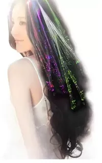 ARV LED Fiber Hair Light Up Hair Barrettes, Multicolor Flash Barrettes Clip Braid Hair Clip  (Multicolor) Pack of 6 Pcs-thumb2