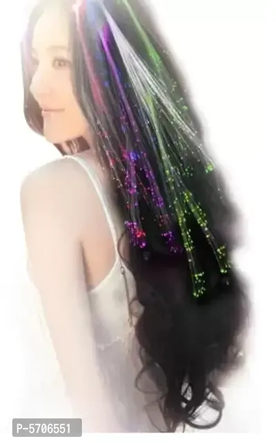 ARV LED Fiber Hair Light Up Hair Barrettes, Multicolor Flash Barrettes Clip Braid Hair Clip  (Multicolor) Pack of 6 Pcs-thumb3