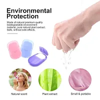 ARV Disposable Mini Soap Paper Travel Hand Washing Box (Random Color) ( 120 Pcs Pack of 6 Box)-thumb2