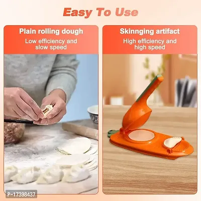 Momos Maker Machine, Dumpling Skin Press Mould for Gujiya Ghughra Momos Making, 2 in 1, Kitchen Dumpling pack of 1, Multicolor-thumb2