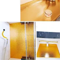 Golden Foil Wallpaper Kitchen Self Adhesive Aluminium Foil Waterproof Wallpapers Roll Anti-Oil Moisture-Proof 60x3 Mtr pack of 1-thumb3